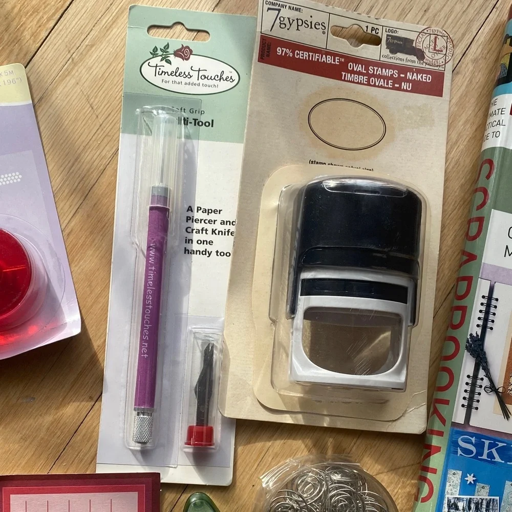 Junk Journal Starter Kit Scrapbook Craft Bundle Tools + Paper DIY Set